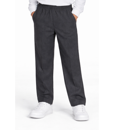 Pantalón Colegial Unisex Viscosa Gris con Goma