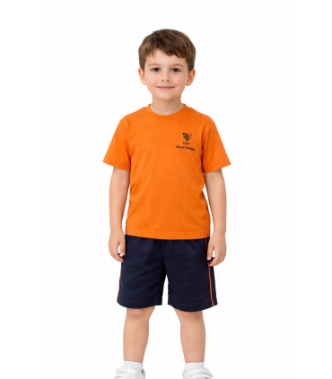 Pantalón Corto Deporte de Punto Marino y Naranja Miguel Hernandez