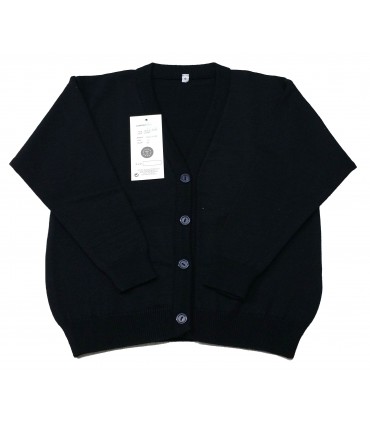 Chaqueta de Punto Azul Marino Lana